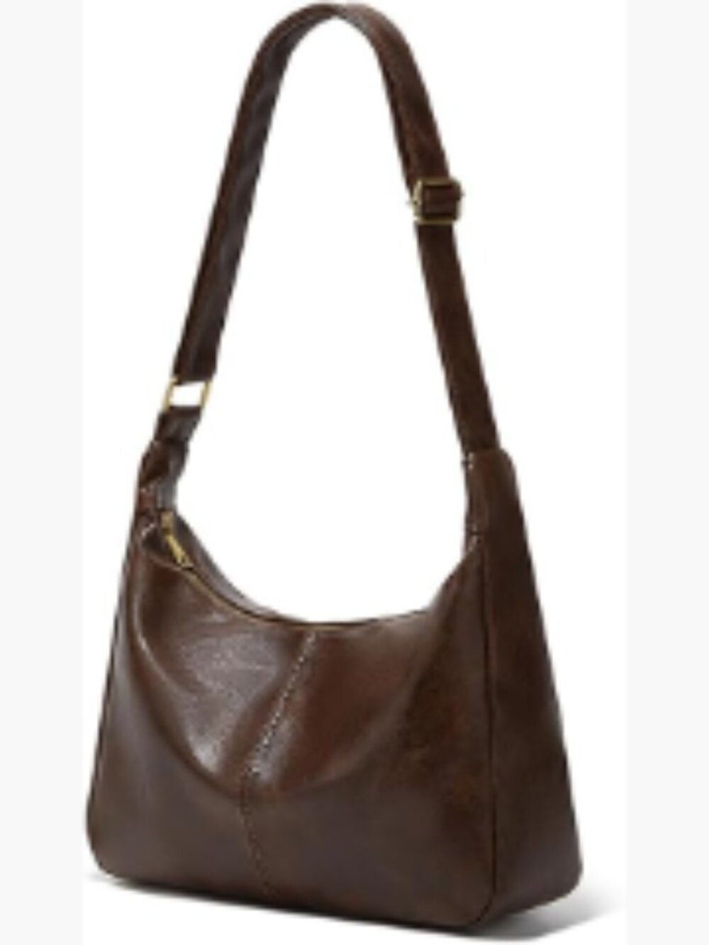 Women's Slouchy Hobo Shoulder Bag Faux Leather with Adjustable Strap